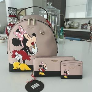 Kate Spade Minnie Mouse Backpack, Wallet, and Cardholder Set - Rare